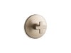 KOHLER K-T73133-3 Composed MasterShower temperature control valve trim with cross handle, vibrant brushed bronze