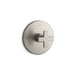KOHLER K-T73133-3 Composed MasterShower temperature control valve trim with cross handle, vibrant brushed nickel