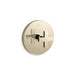 KOHLER K-T73133-3 Composed MasterShower temperature control valve trim with cross handle, vibrant french gold
