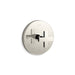 KOHLER K-T73133-3 Composed MasterShower temperature control valve trim with cross handle, vibrant polished nickel