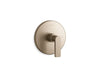 KOHLER K-T73133-4 Composed MasterShower temperature control valve trim with lever handle, vibrant brushed bronze