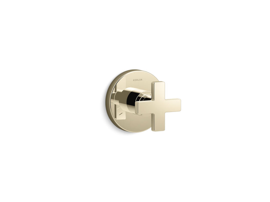 KOHLER K-T73140-3 Composed MasterShower transfer valve trim with cross handle, vibrant french gold