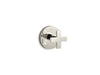 KOHLER K-T73140-3 Composed MasterShower transfer valve trim with cross handle, vibrant polished nickel