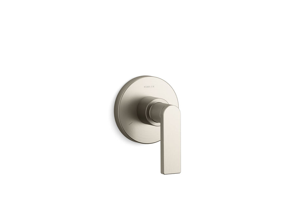 KOHLER K-T73140-4 Composed MasterShower transfer valve trim with lever handle, vibrant brushed nickel