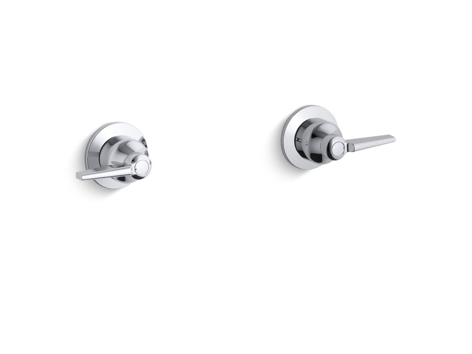 KOHLER K-T7744-4 Triton Wall-mount valve trim with lever handles, requires valve, polished chrome