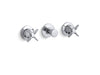 KOHLER K-T7751-3 Triton Wall-mount valve trim with push button diverter and cross handles, requires valve, polished chrome