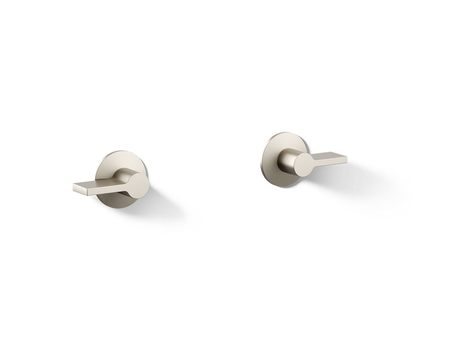 KOHLER K-T77981-4 Components Wall-mount bathroom sink faucet Lever handle trim, vibrant brushed nickel
