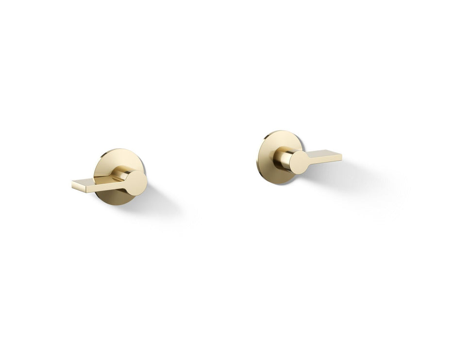 KOHLER K-T77981-4 Components Wall-mount bathroom sink faucet Lever handle trim, vibrant french gold