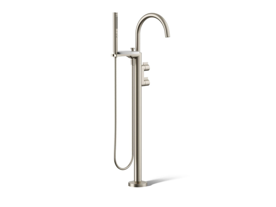 KOHLER K-T77984-4 Components Floor-mount bath filler trim with lever handles and handshower