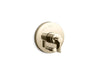 KOHLER K-T78016-4 Components Rite-Temp valve trim with Lever handle and diverter, vibrant french gold