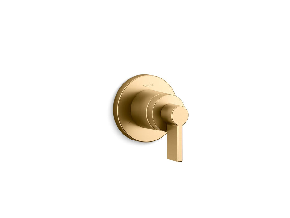 KOHLER K-T78025-4 Components MasterShower volume control valve trim with Lever handle, vibrant brushed moderne brass