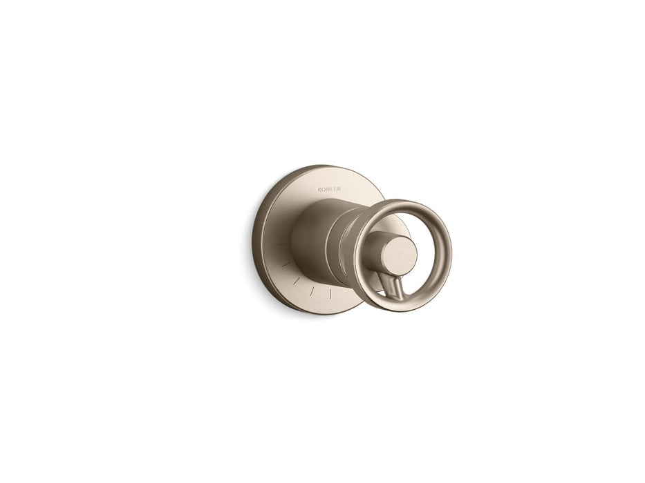 KOHLER K-T78025-9 Components MasterShower volume control valve trim with Industrial handle, vibrant brushed bronze