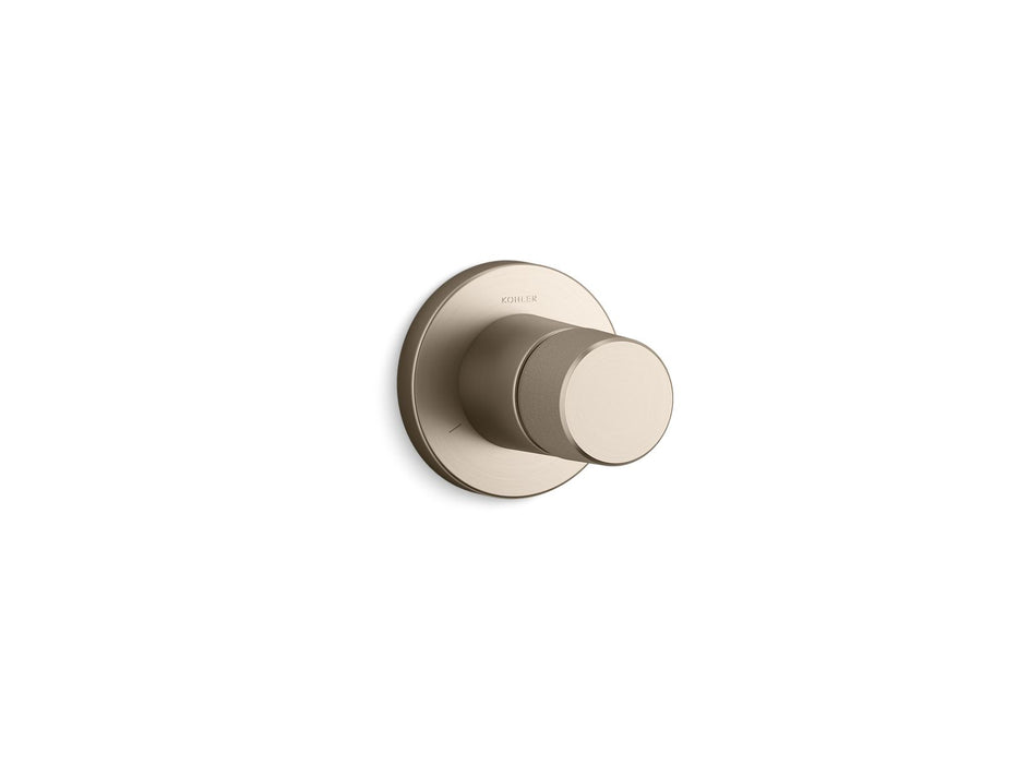 KOHLER K-T78026-8 Components MasterShower transfer valve trim with Oyl handle, vibrant brushed bronze