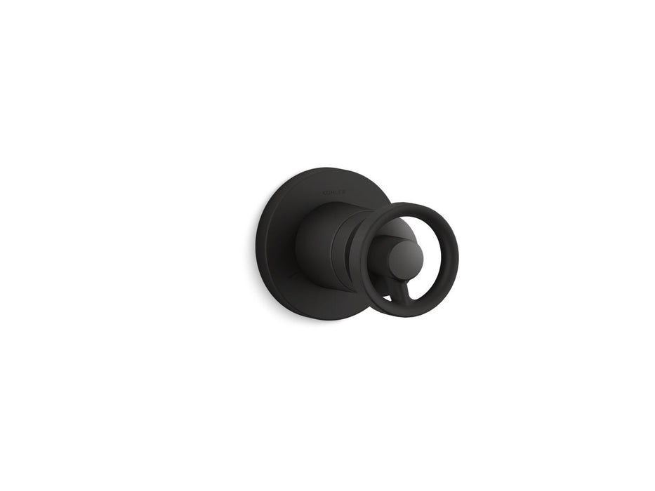 KOHLER K-T78026-9 Components MasterShower transfer valve trim with Industrial handle, matte black