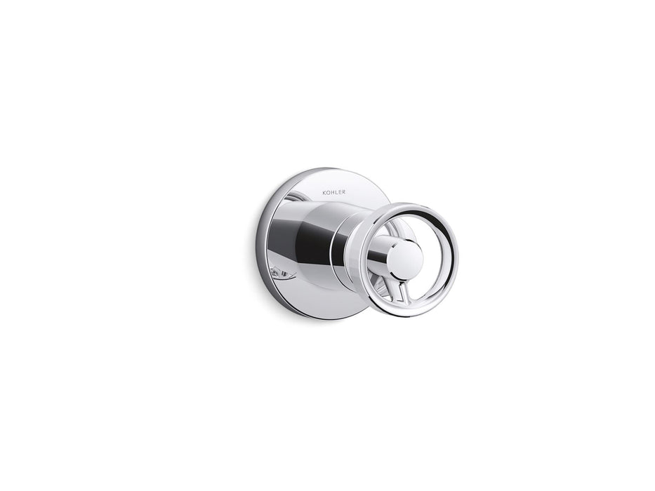 KOHLER K-T78026-9 Components MasterShower transfer valve trim with Industrial handle, polished chrome