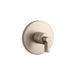 KOHLER K-T78027-4 Components MasterShower temperature control valve trim with Lever handle, vibrant brushed bronze