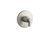 KOHLER K-T78027-4 Components MasterShower temperature control valve trim with Lever handle, vibrant brushed nickel