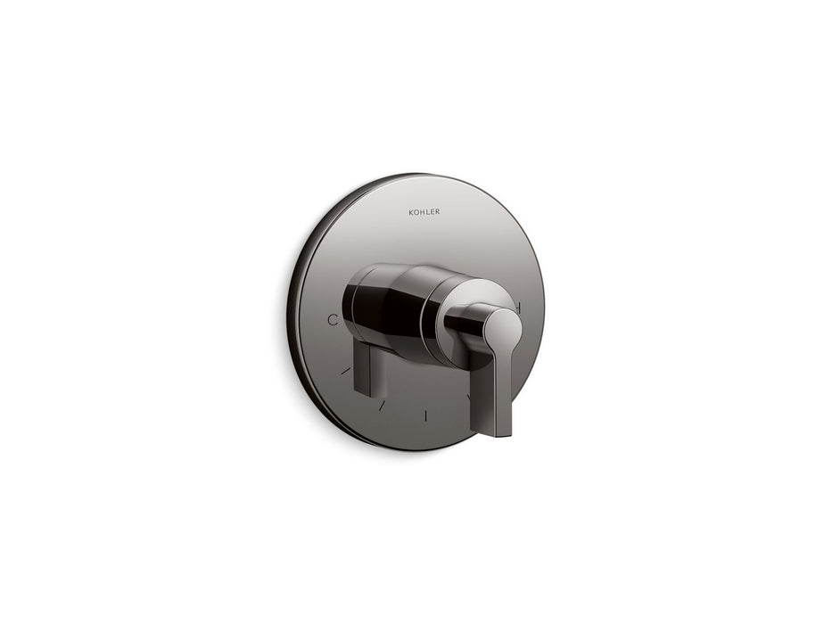 KOHLER K-T78027-4 Components MasterShower temperature control valve trim with Lever handle, vibrant titanium