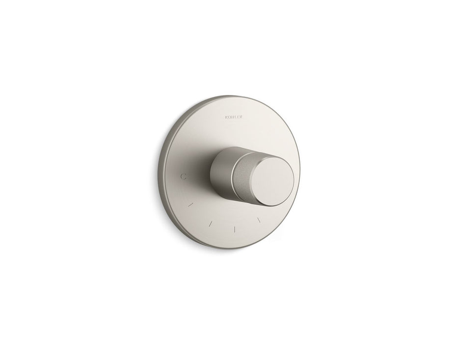 KOHLER K-T78027-8 Components MasterShower temperature control valve trim with Oyl handle, vibrant brushed nickel