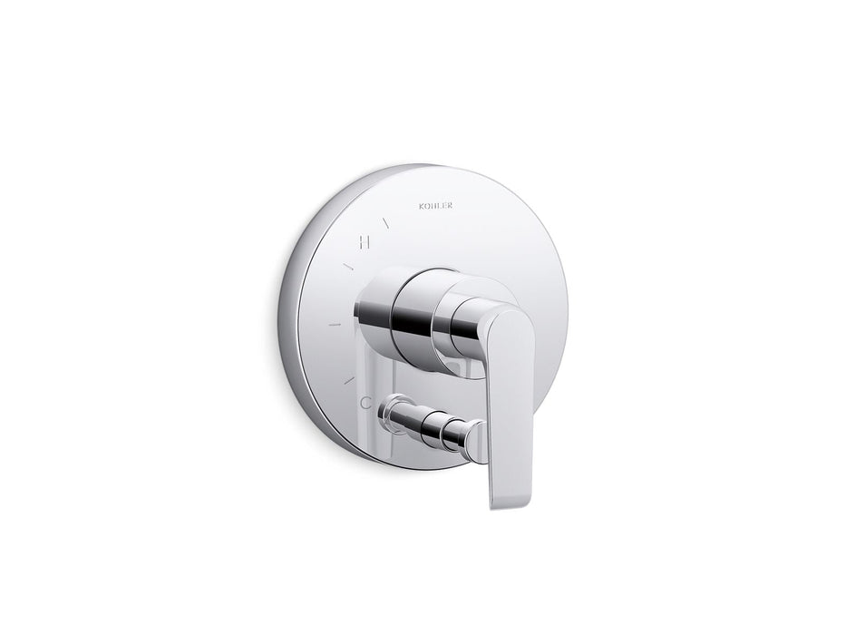 KOHLER K-T97019-4 Avid Rite-Temp valve trim with push-button diverter, polished chrome