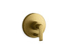 KOHLER K-T97019-4 Avid Rite-Temp valve trim with push-button diverter, vibrant brushed moderne brass