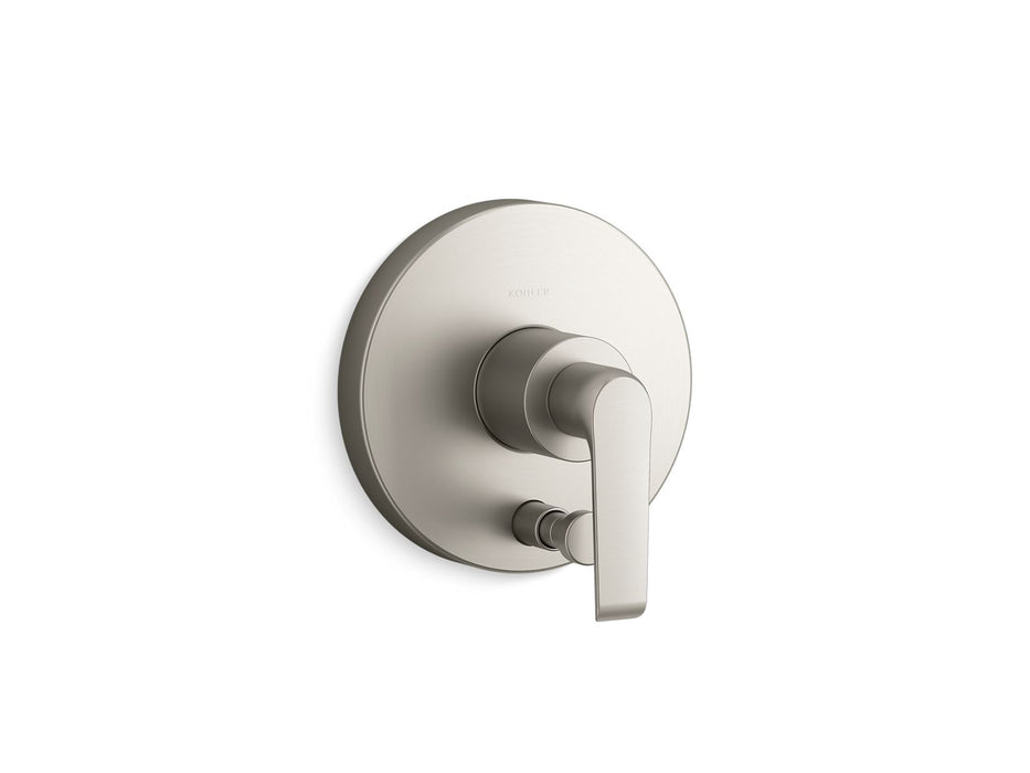 KOHLER K-T97019-4 Avid Rite-Temp valve trim with push-button diverter, vibrant brushed nickel