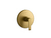 KOHLER K-T97022-4 Avid MasterShower temperature control valve trim, vibrant brushed moderne brass