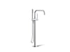KOHLER K-T97328-4 Purist Floor-mount bath filler trim with handshower, polished chrome