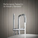 KOHLER K-T97328-4 Purist Floor-mount bath filler trim with handshower, polished chrome - view 5