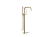 KOHLER K-T97328-4 Purist Floor-mount bath filler trim with handshower, vibrant french gold