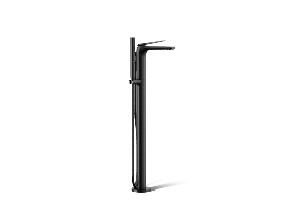 KOHLER K-T97367-4 Avid Floor-mount bath filler trim, matte black