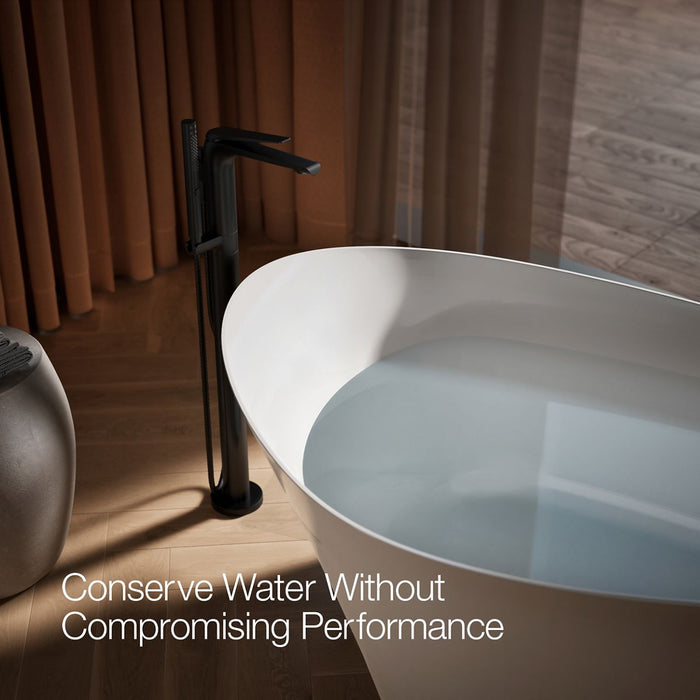 KOHLER K-T97367-4 Avid Floor-mount bath filler trim, matte black - view 4