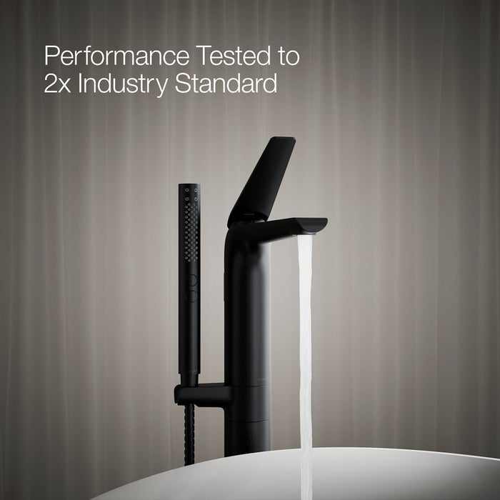 KOHLER K-T97367-4 Avid Floor-mount bath filler trim, matte black - view 5