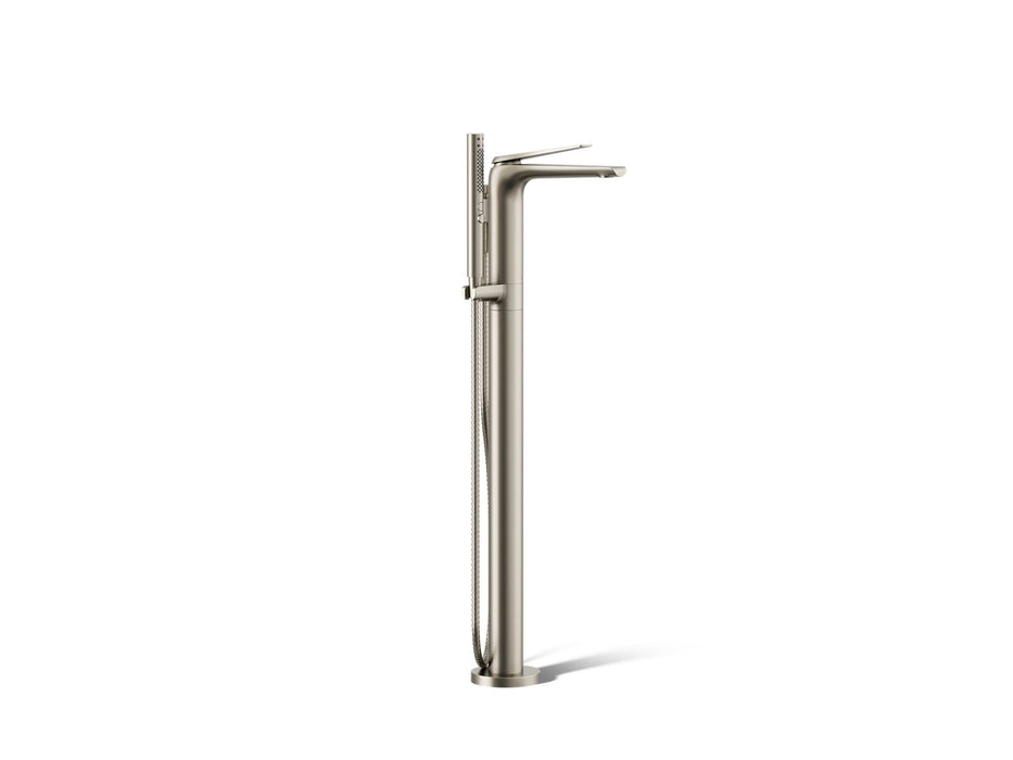 KOHLER K-T97367-4 Avid Floor-mount bath filler trim, vibrant brushed nickel
