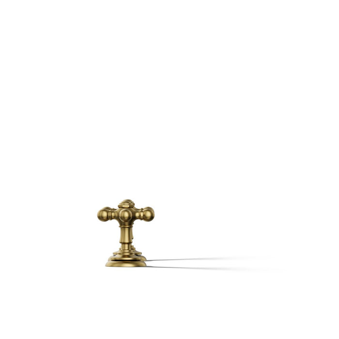 KOHLER K-T98071-3 Artifacts Deck-mount bath faucet handle trim with Cross design, vibrant brushed moderne brass - view 5