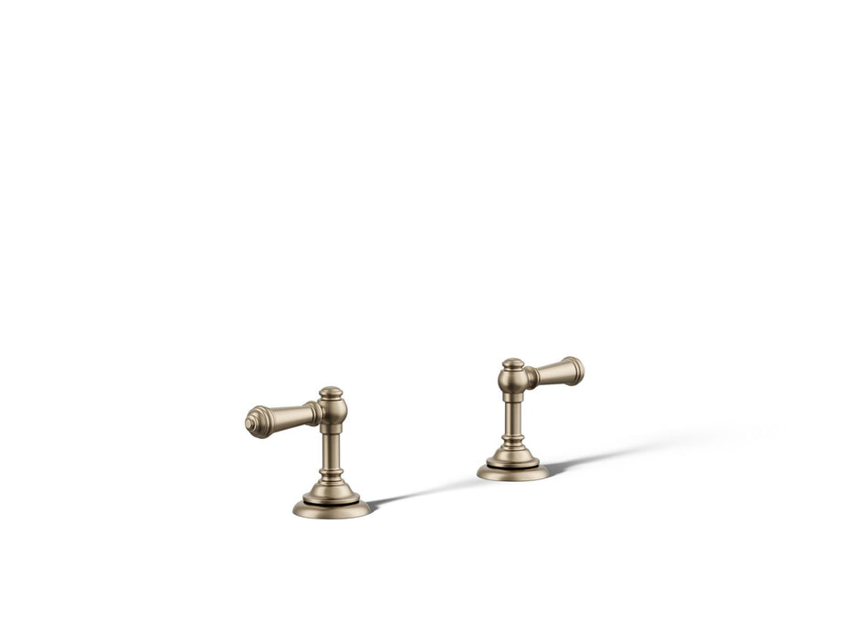 KOHLER K-T98071-4 Artifacts Deck-mount bath faucet handle trim with Lever design, vibrant brushed bronze