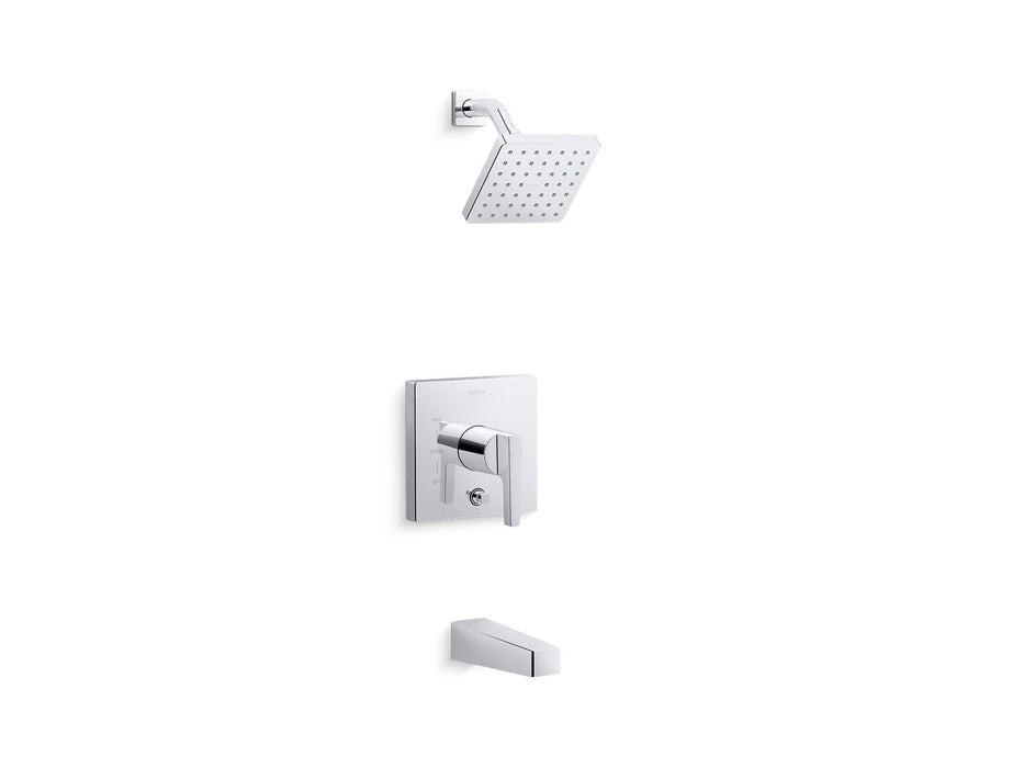 KOHLER K-T99763-4G Honesty Rite-Temp bath and shower trim kit with push-button diverter, 1.75 gpm, polished chrome