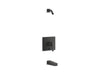 KOHLER K-T99763-4L Honesty Rite-Temp bath and shower trim kit with push-button diverter, without showerhead, matte black