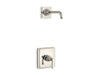 KOHLER K-TLS13134-4A Pinstripe Pure Rite-Temp shower trim kit with lever handle, without showerhead, vibrant polished nickel