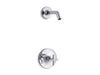 KOHLER K-TLS14422-3 Purist Rite-Temp shower trim kit with cross handle, without showerhead, polished chrome