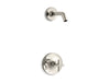 KOHLER K-TLS14422-3 Purist Rite-Temp shower trim kit with cross handle, without showerhead, vibrant polished nickel