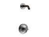 KOHLER K-TLS14422-3 Purist Rite-Temp shower trim kit with cross handle, without showerhead, vibrant titanium