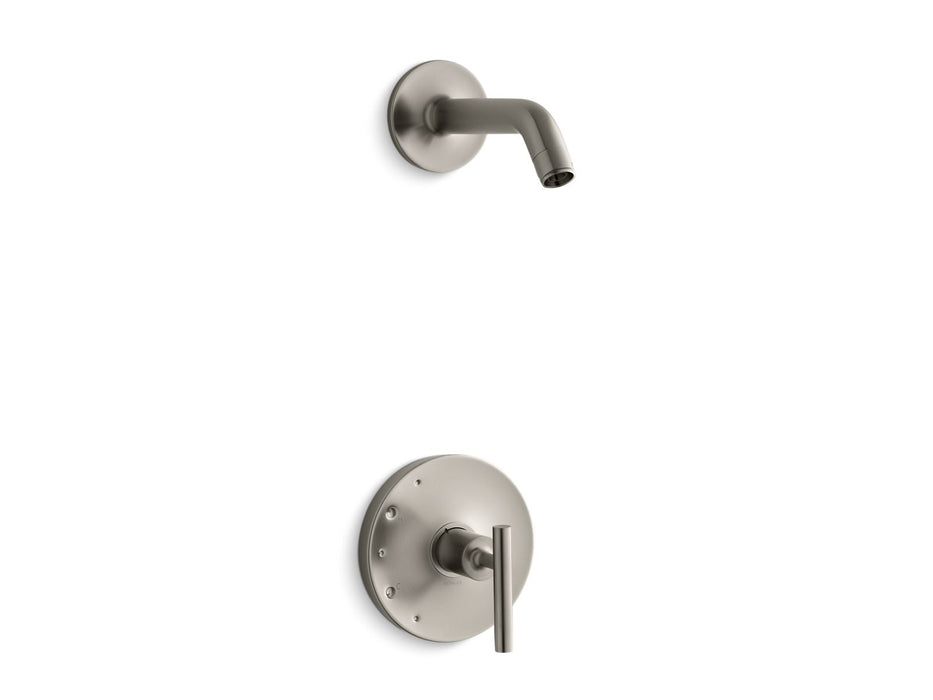 KOHLER K-TLS14422-4 Purist Rite-Temp shower trim kit with lever handle, without showerhead, vibrant brushed nickel