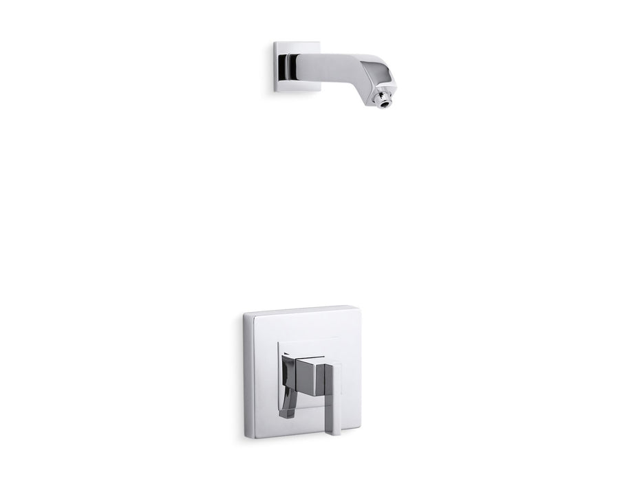 KOHLER K-TLS14670-4 Loure Rite-Temp shower valve trim with lever handle, less showerhead, polished chrome