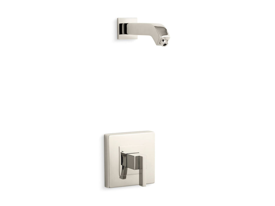 KOHLER K-TLS14670-4 Loure Rite-Temp shower valve trim with lever handle, less showerhead, vibrant polished nickel