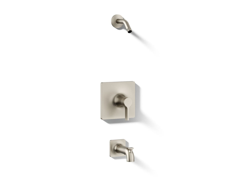 KOHLER K-TLS28127-4 Venza Rite-Temp Bath and Shower Trim Kit, Without Showerhead, vibrant brushed nickel