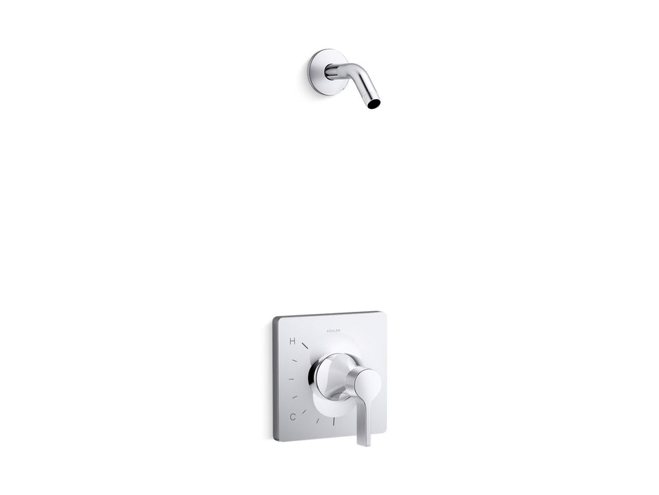 KOHLER K-TLS28128-4 Venza Rite-Temp Shower Trim Kit, Without Showerhead, polished chrome