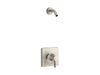 KOHLER K-TLS28128-4 Venza Rite-Temp Shower Trim Kit, Without Showerhead, vibrant brushed nickel