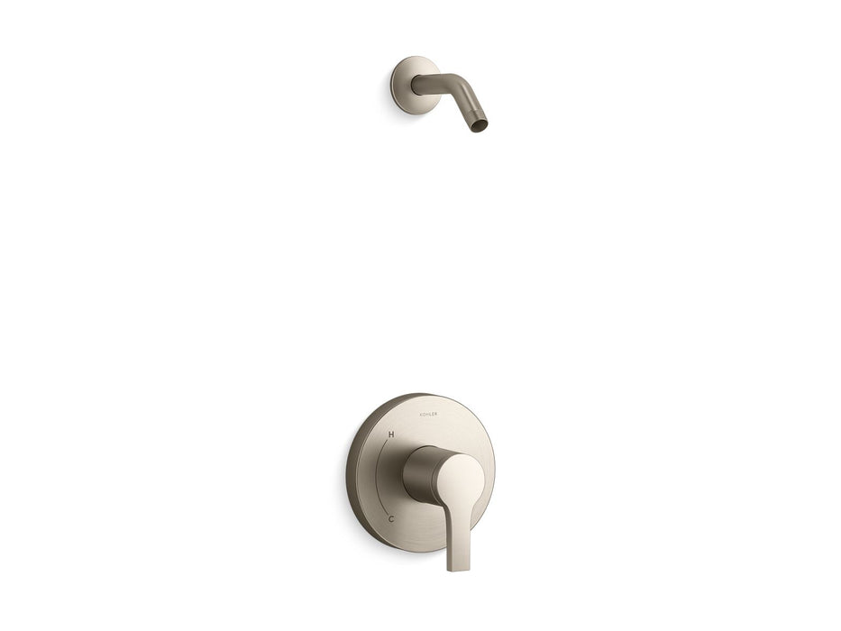 KOHLER K-TLS35321-4 Elate Rite-Temp Shower Trim Kit, Without Showerhead, vibrant brushed nickel