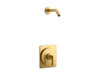KOHLER K-TLS35914-4 Castia by Studio McGee Rite-Temp shower trim kit, without showerhead, vibrant brushed moderne brass